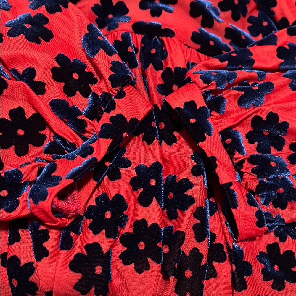 RARE Free People Ninties Drew Velvet Flocked Flower Mesh Dress XS - Picture 13 of 13